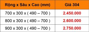 Bảng giá Kệ chén dĩa âm tủ trên bằng inox 304.VN - 2 tầng - KCA0115